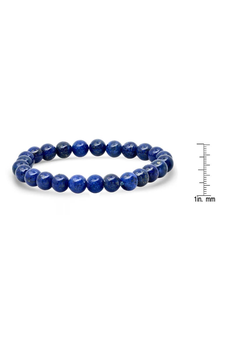 Men's Lapis Beaded Stretch Bracelet, Alternate, color, BLUE