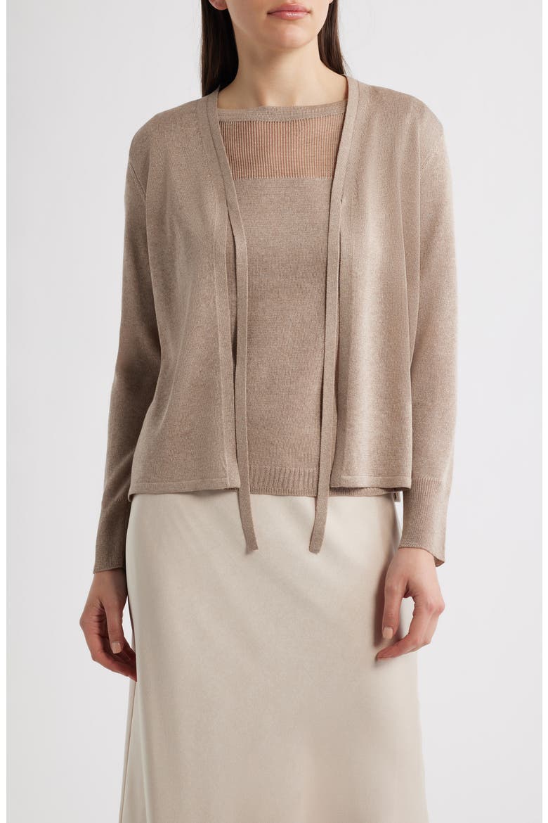 Arden Tie Front Cardigan, Main, color, NATURAL