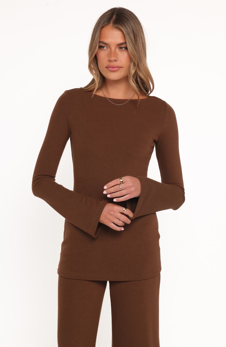 Petal & Pup Selly Knit Top & Wide Leg Pants Set, Alternate, color, Brown