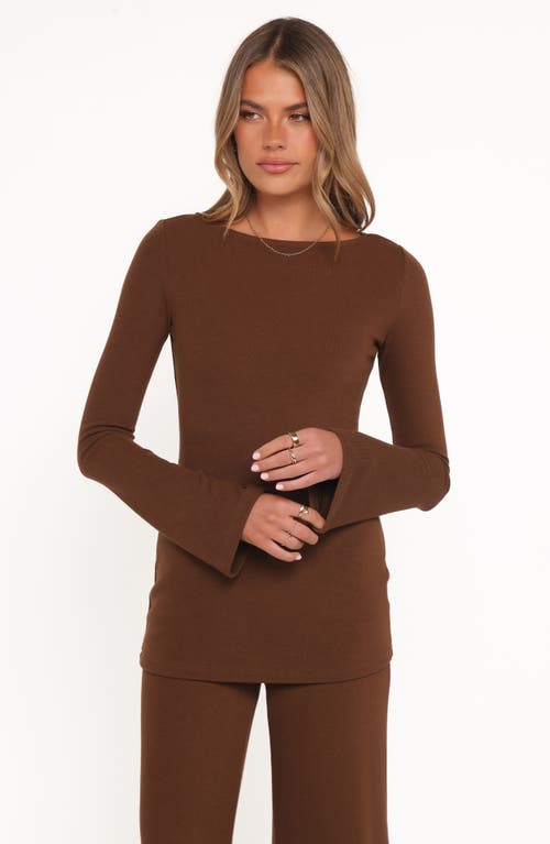 Petal And Pup Petal & Pup Selly Knit Top & Wide Leg Pants Set In Brown