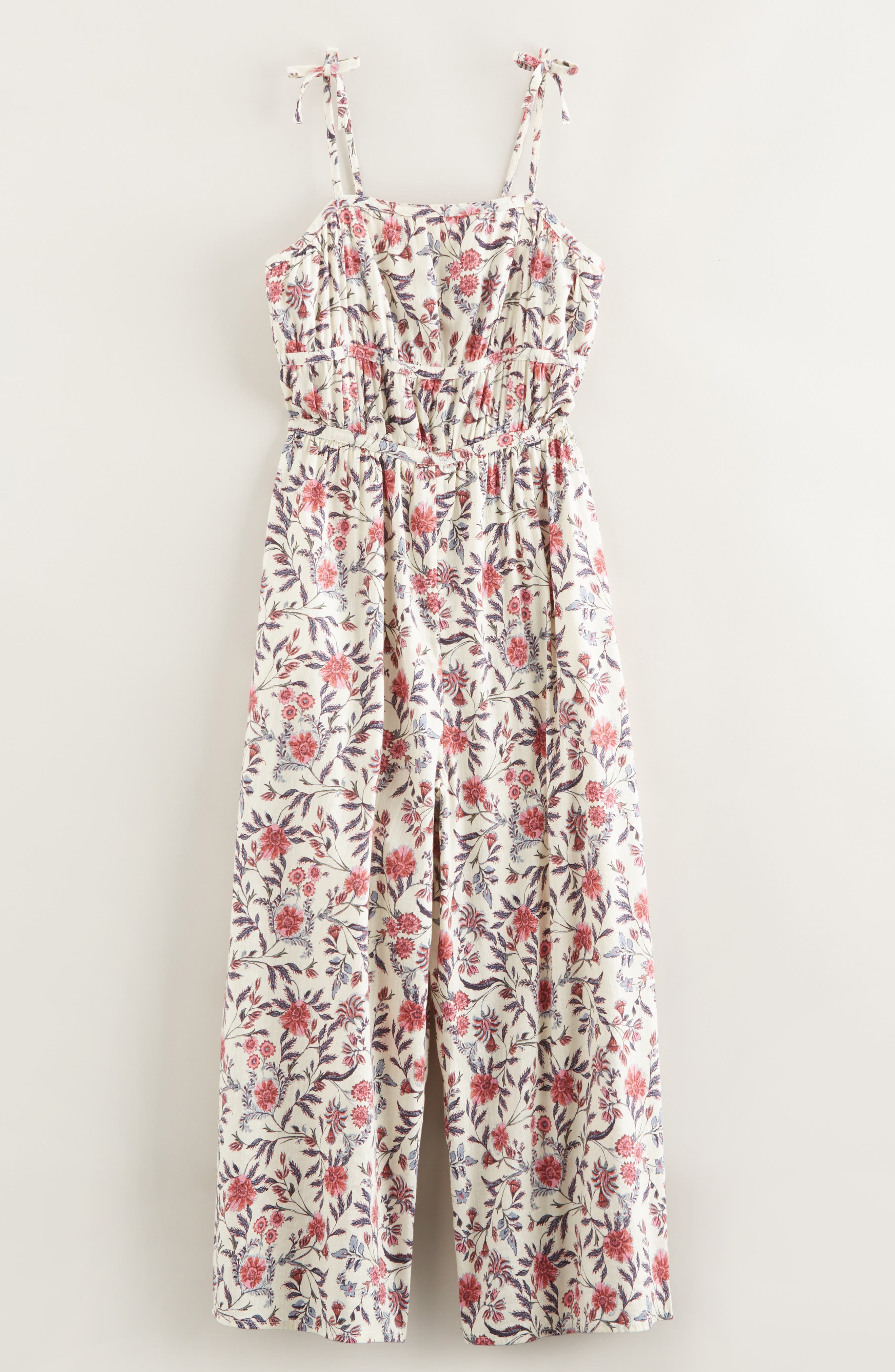 Treasure & Bond Kids' Bow Strap Jumpsuit