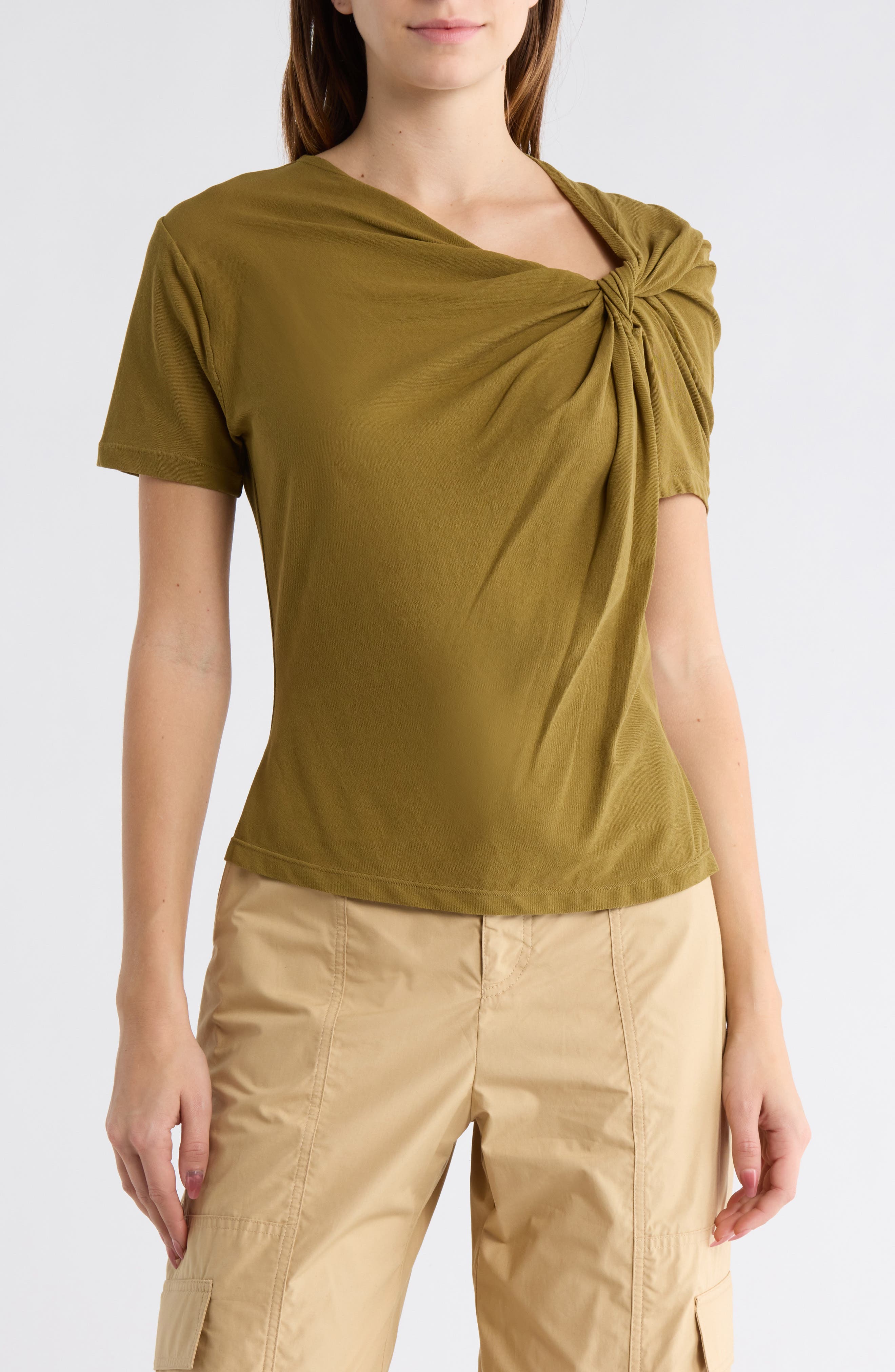 A.L.C. Liz Asymmetric Twist T-Shirt