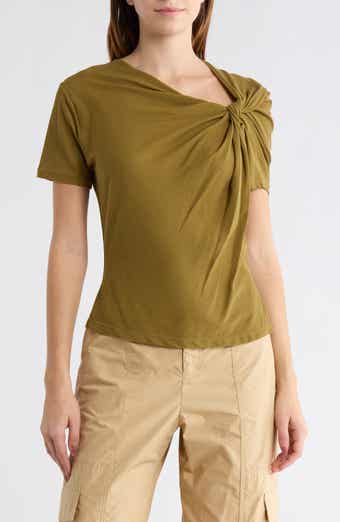 A.L.C. Liz Asymmetric Twist T-Shirt