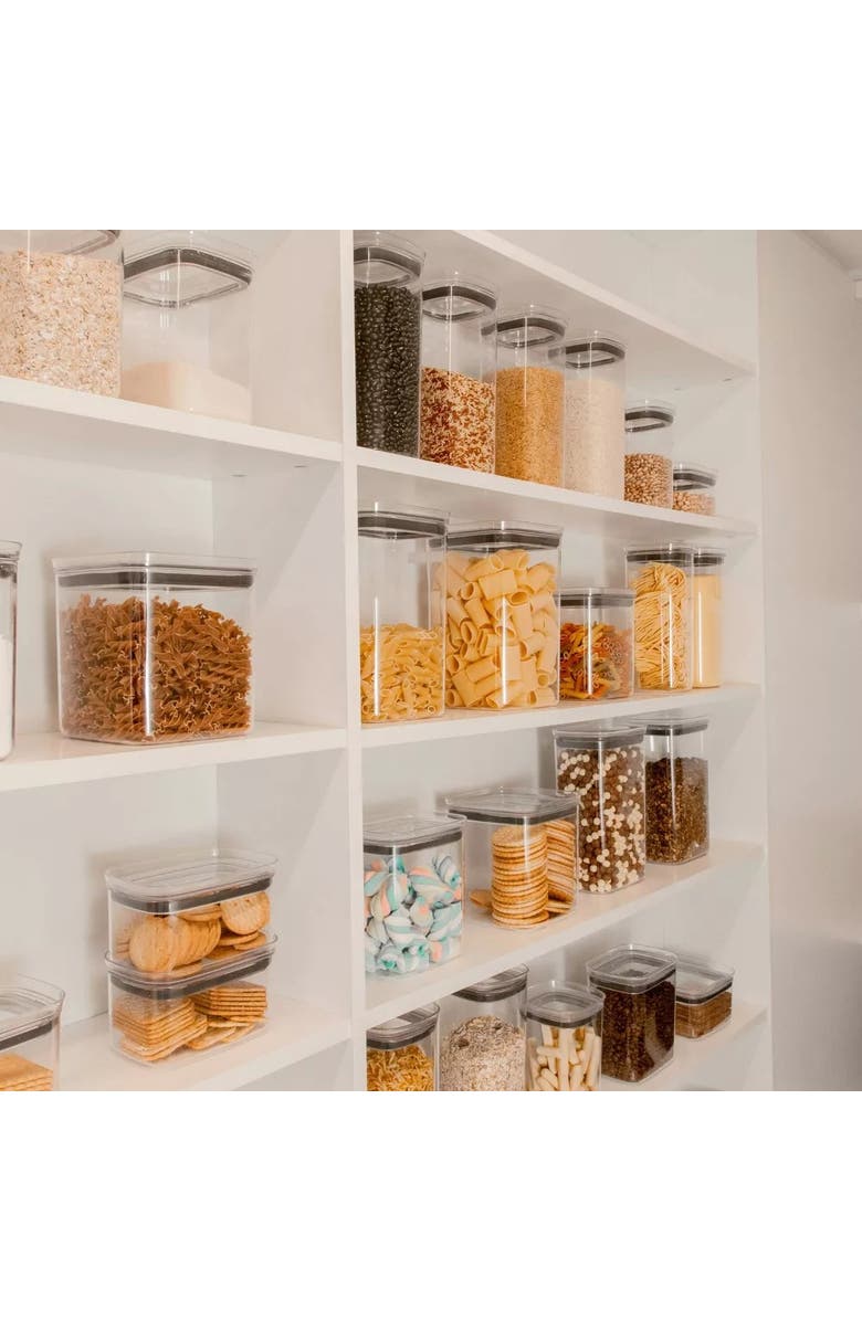 OU Airtight Clear Stackable Food Storage Container Set with Leak Proof Lid, Alternate, color, Clear