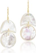 Ten Thousand Things Mother of Pearl Tiny Arp Drop Earrings