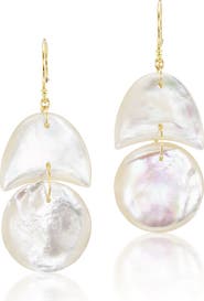 Ten Thousand Things Mother of Pearl Tiny Arp Drop Earrings