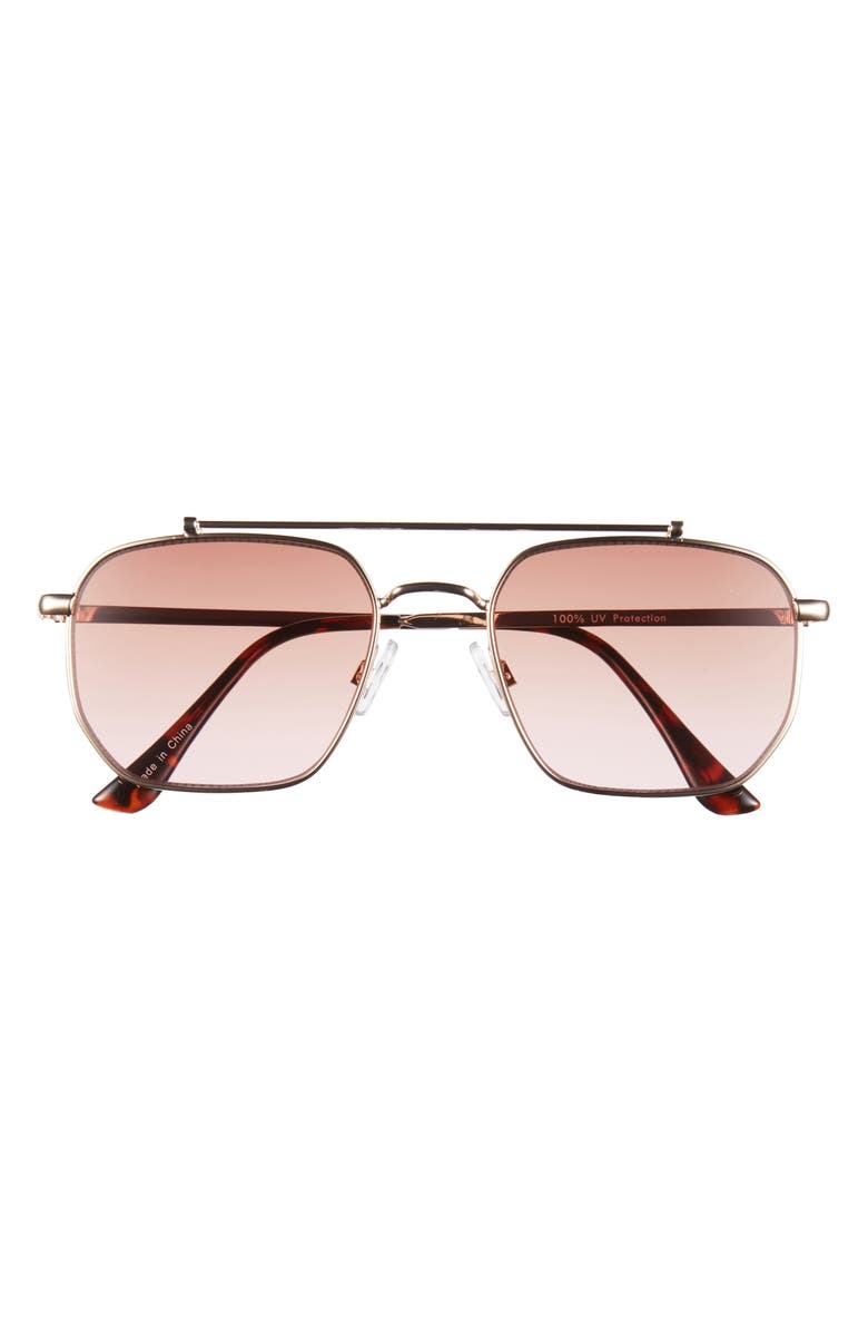 BP. Gradient Aviator Sunglasses, Main, color, Gold- Brown