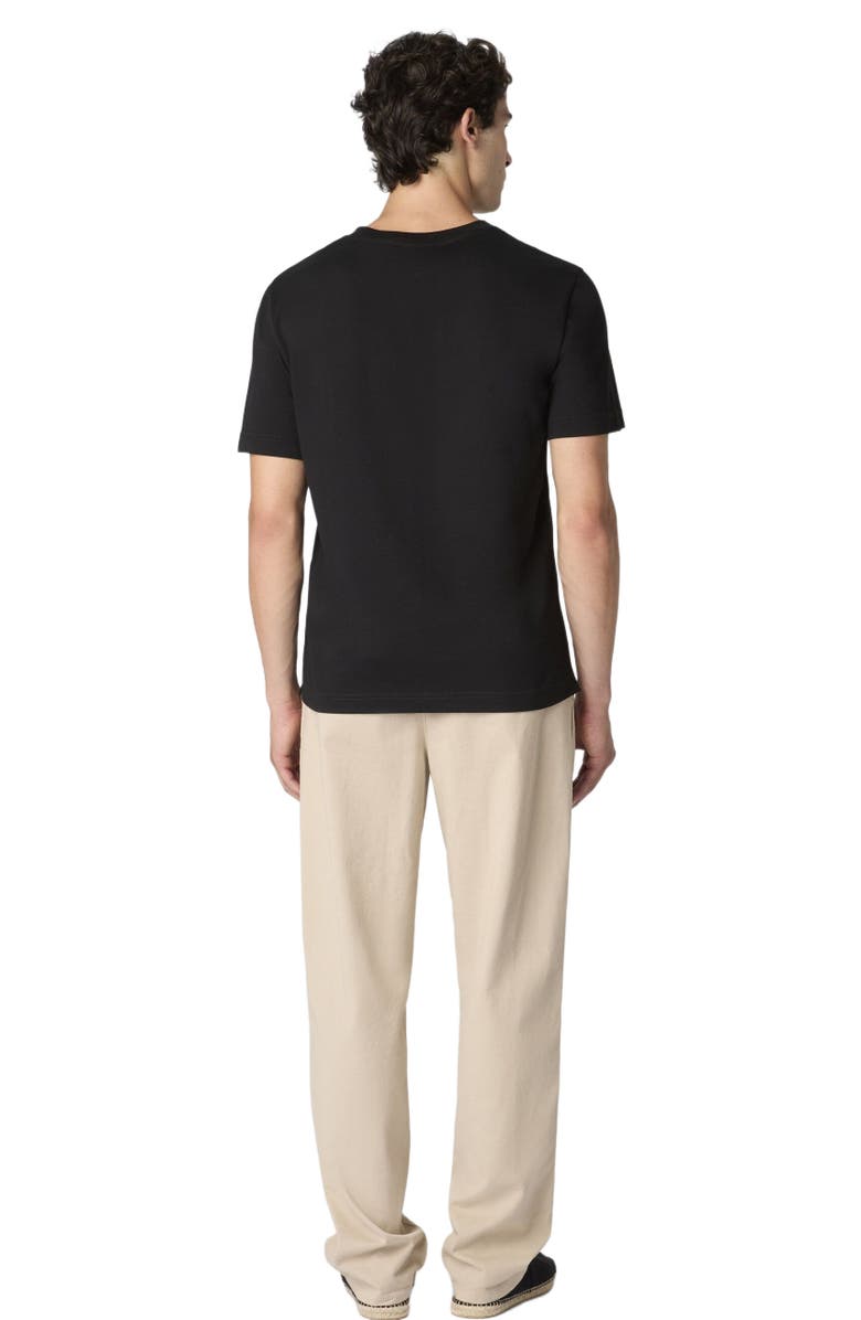 Missoni Crew Neck T-shirt In Cotton With Embroidery And Logo, Alternate, color, Black