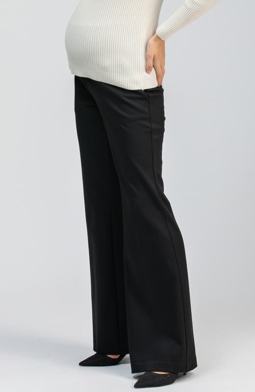 Pietro Brunelli Maternity Maternity Black Tailored Robin Trousers With Stretch Waistband In Black