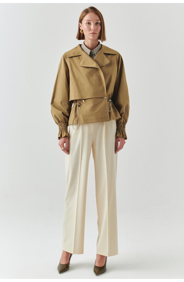Exquise Yareli Collar Jacket, Main, color, Camel