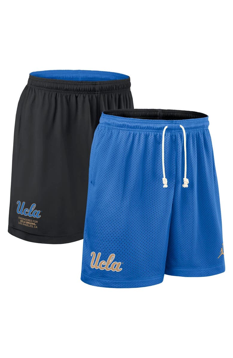 Jordan Brand Men
s Jordan Brand Blue/Black UCLA Bruins 2025 Sideline Reversible Performance Shorts, Alternate, color, Blue
