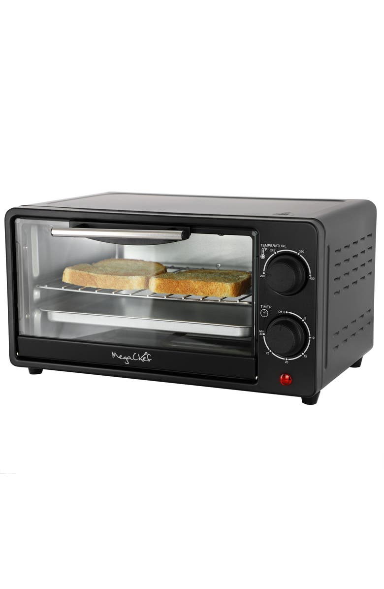 Megachef 9.5 Quart Electric Counter Top Toaster Oven in Matte Black, Alternate, color, Black