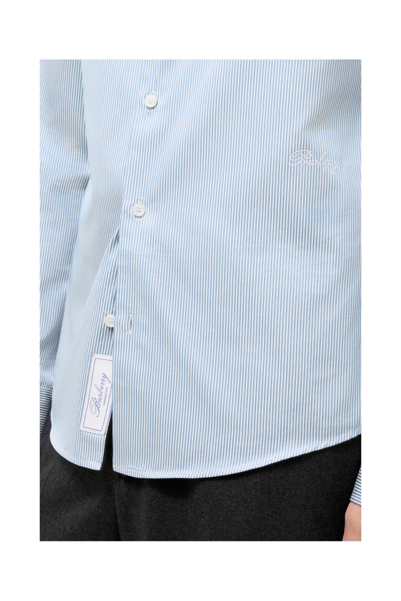 Slim Fit Striped Cotton Shirt, Alternate, color, Sunbleached blue