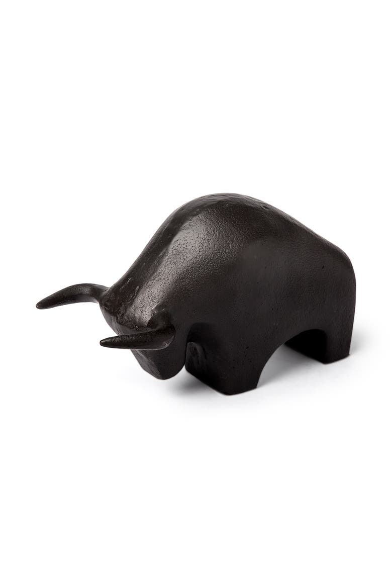 Tauro Cast Aluminum Raging Bull Bookends, Main, color, Black
