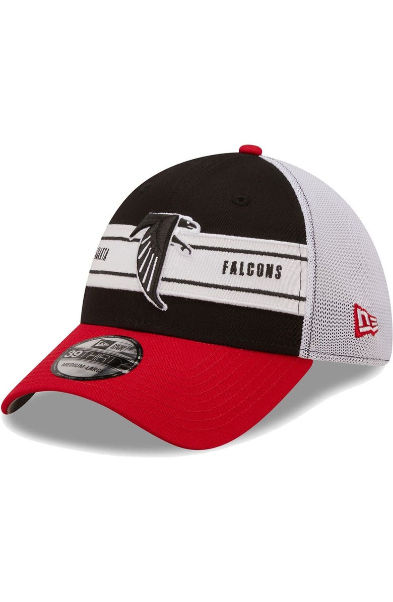 New Era Men's New Era Black/Red Atlanta Falcons Team Banded 39THIRTY Flex Hat, Main, color, 
