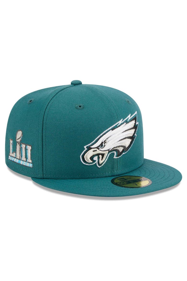 Men's New Era Midnight Green Philadelphia Eagles  Main Patch 59FIFTY Fitted Hat, Alternate, color, Green
