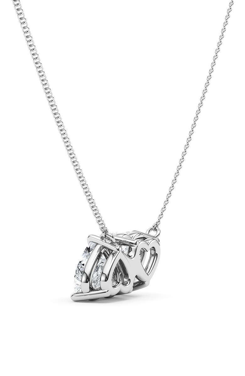HauteCarat Lab Grown Diamond Twin Heart Pendant Necklace, Alternate, color, 