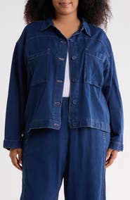 MAX STUDIO Long Sleeve Denim Jacket