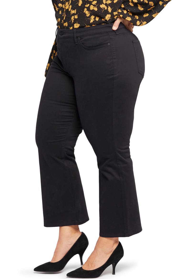 Relaxed Flare Sateen Jeans, Alternate, color, BLACK PEARL