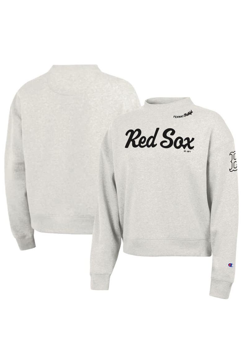 Women's Champion Stone Boston Red Sox Triumph Tri-Blend Sweatshirt, Main, color, Stone