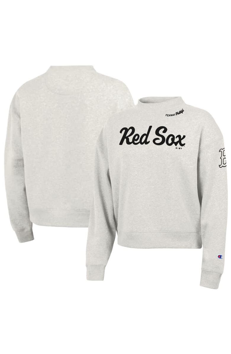 Champion Women's Champion Stone Boston Red Sox Triumph Tri-Blend Sweatshirt, Main, color, Stone