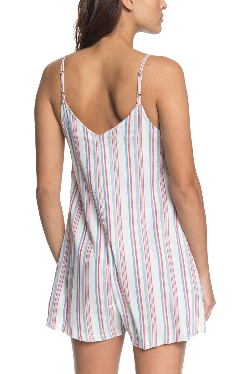 Roxy Coconut Sunshine Stripe Romper, Alternate, color,