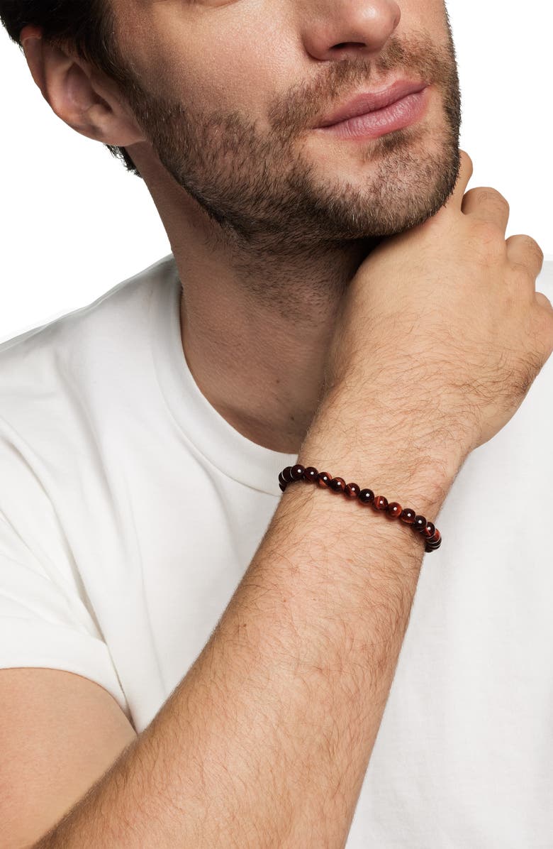 David Yurman Spiritual Beads Tigers Eye Bracelet, Alternate, color,