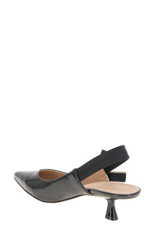 Bcbgeneration Kodari Slingback Kitten Heel Pump In Black Patent