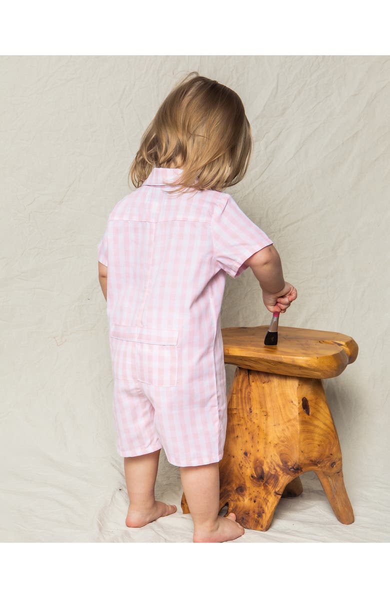Petite Plume Classic Gingham One-Piece Pajamas, Alternate, color, 