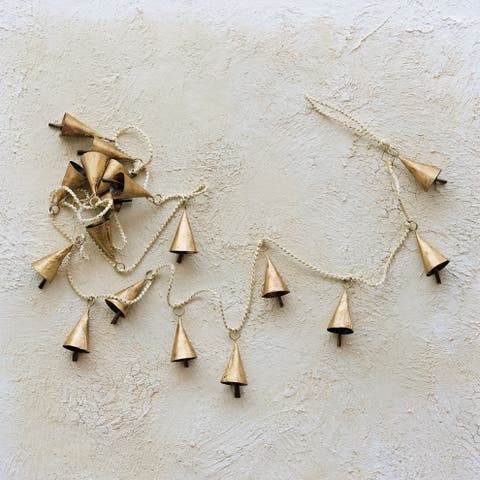 Iron Bell Garland with Rustic Charm