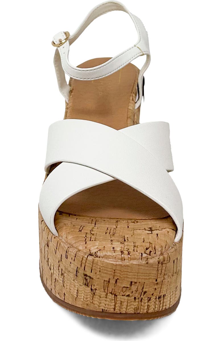 SHUSHOP Indiana Platform Sandal, Alternate, color, Bone