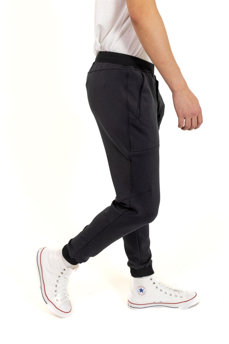 Cotton Blend Joggers, Alternate, color, BLACK