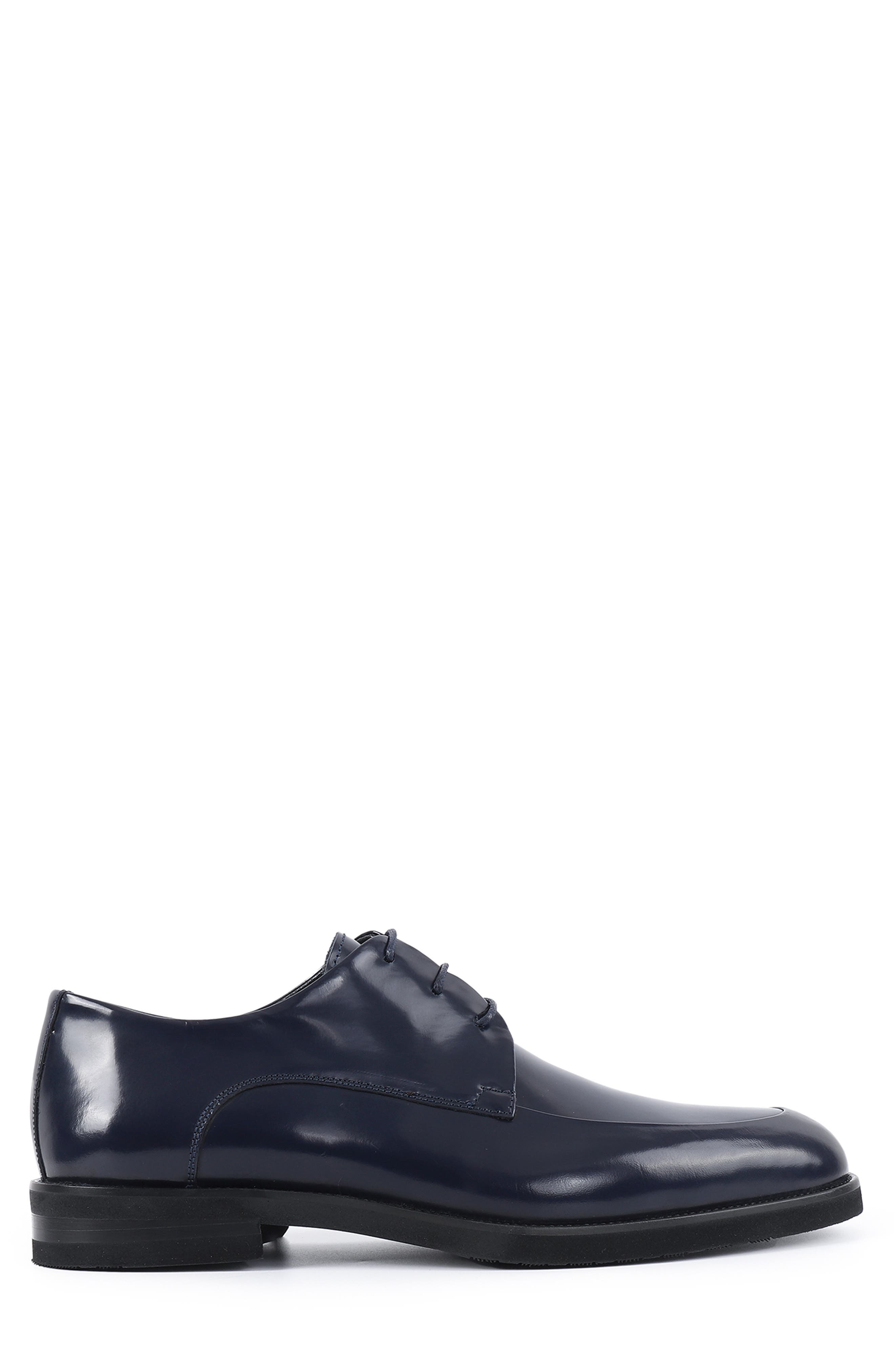 VELLAPAIS Caronari Plain Toe Derby, Alternate, color, Navy Blue