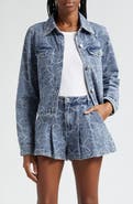 Ramy Brook Hoff Embroidered Floral Denim Trucker Jacket