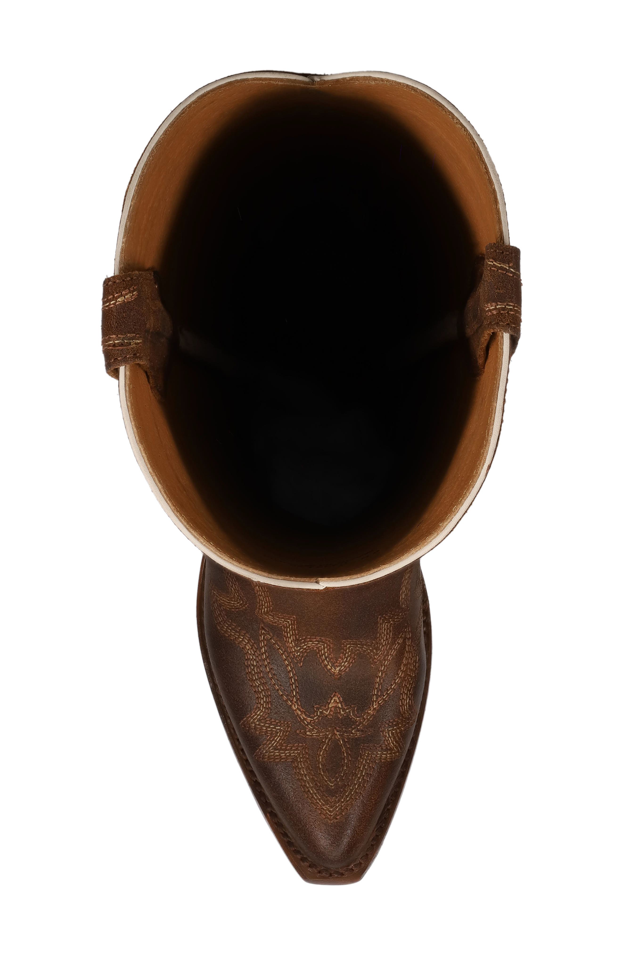 Frye Sacha Knee High Western Boot, Alternate, color, Toffee White