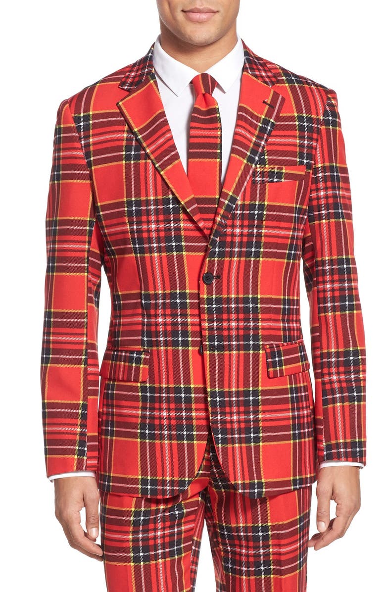 OppoSuits 'Lumberjack' Holiday Suit & Tie, Alternate, color, 
