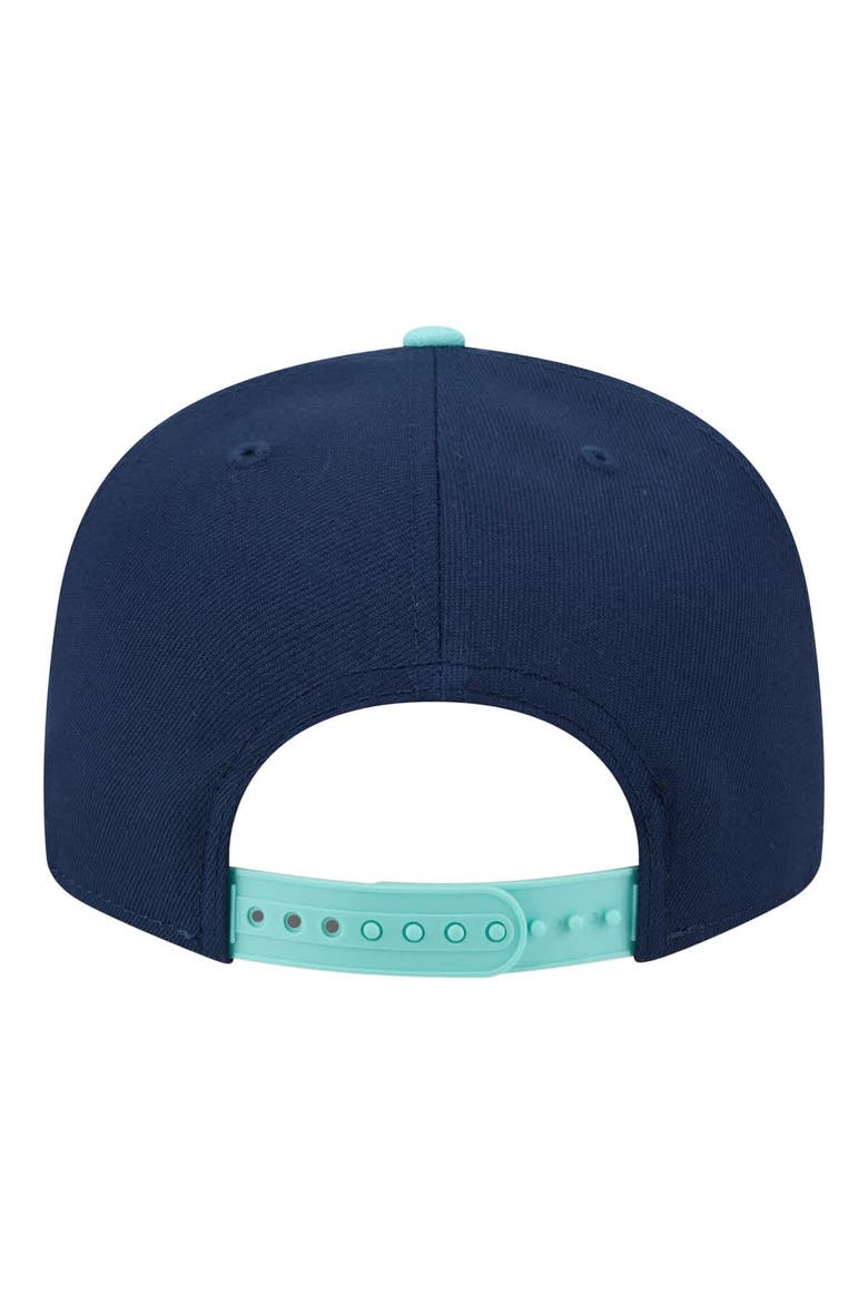 Men's New Era Navy/Turquoise Houston Astros Two-Tone Color Pack 9FIFTY Snapback Hat, Alternate, color, Navy