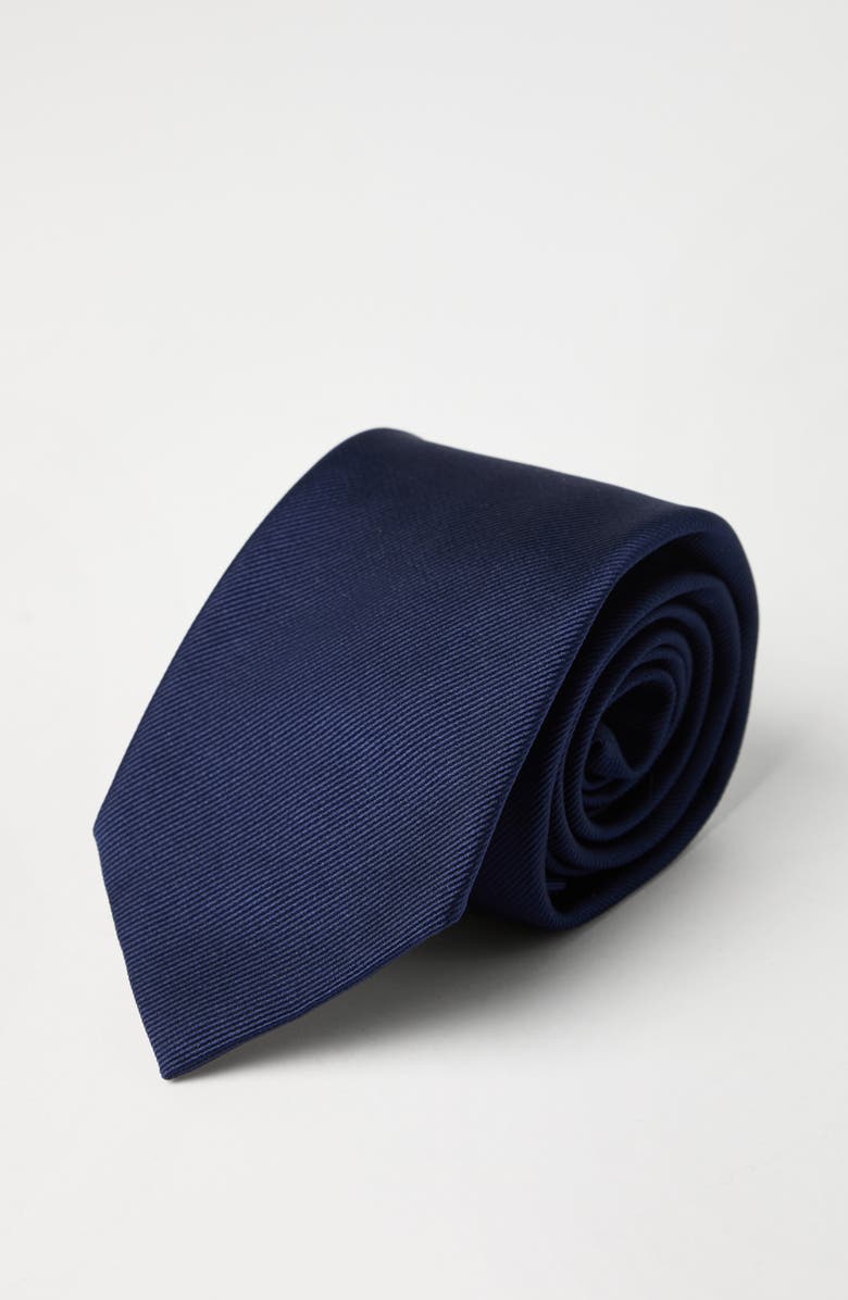 Brunello Cucinelli Silk twill tie, Alternate, color, Blue