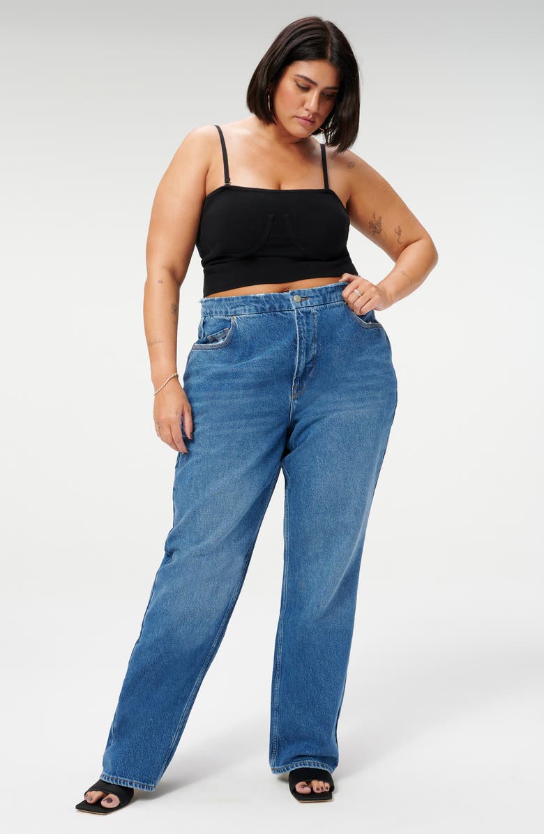 Good American Good '90s Lowered Belt Loop Jeans, Alternate, color,