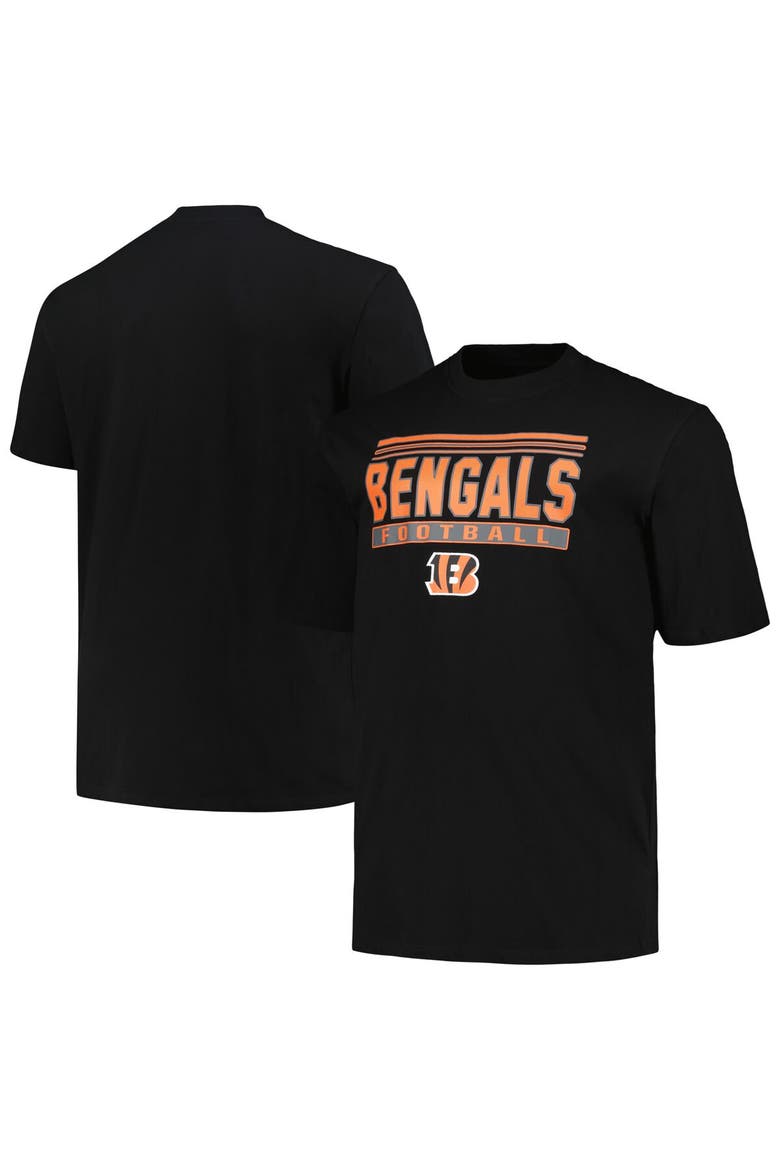 Men's Fanatics Branded Black Cincinnati Bengals Big & Tall Pop T-Shirt, Main, color, Black