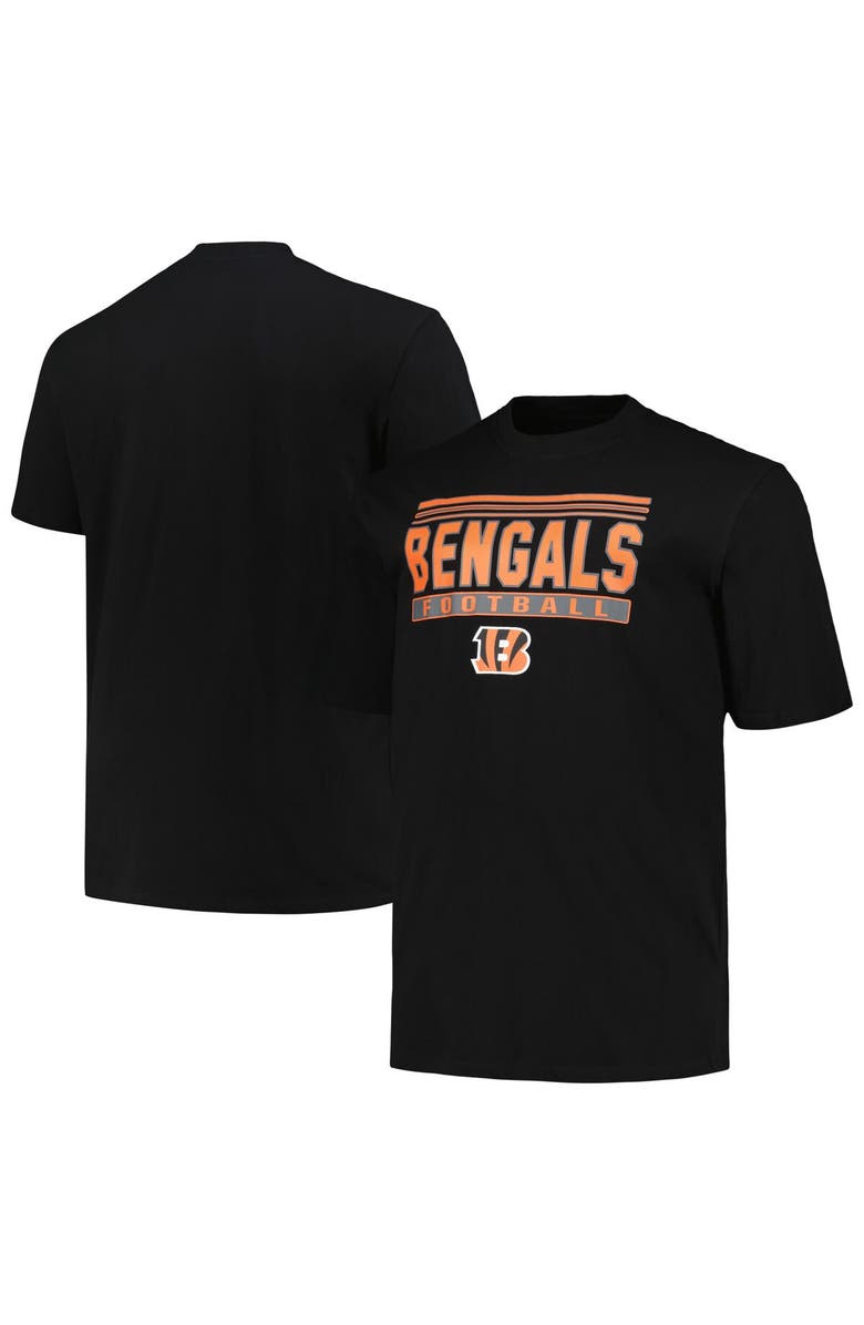 FANATICS Men's Fanatics Branded Black Cincinnati Bengals Big & Tall Pop T-Shirt, Main, color, Black
