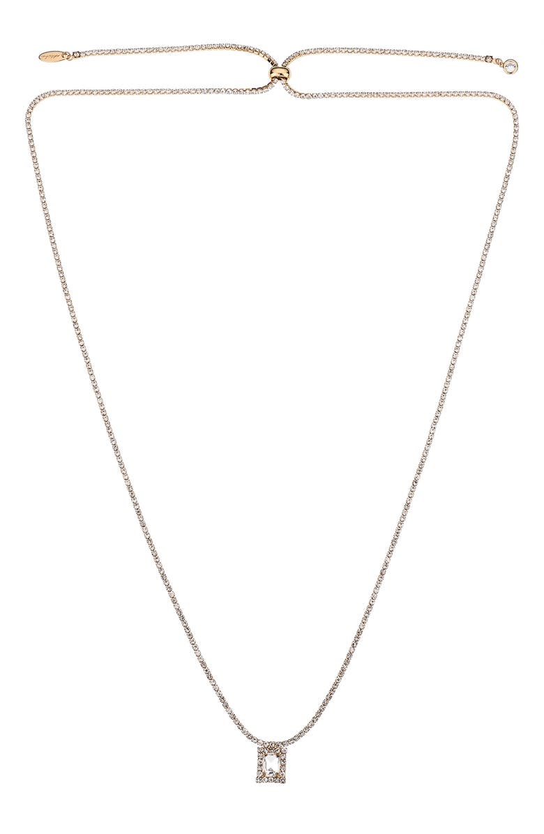 Ettika Adjustable Cubic Zirconia Pendant Necklace, Alternate, color, Gold