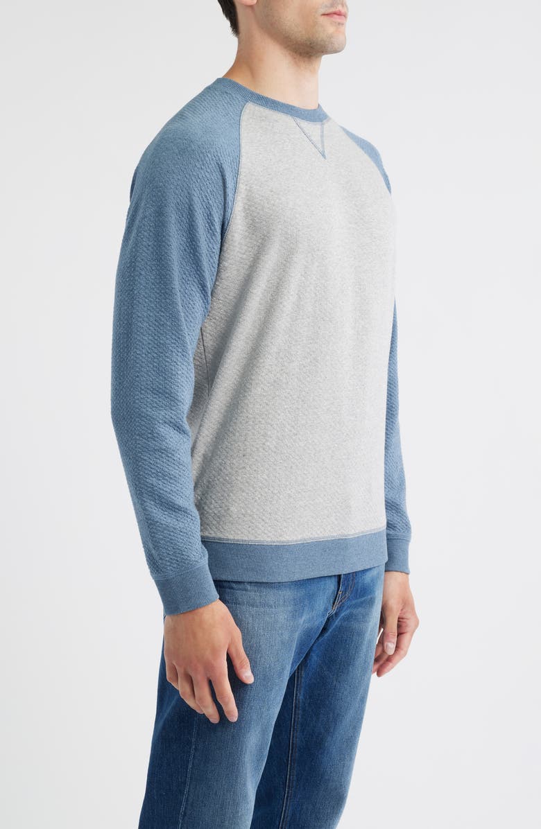 johnnie-O Weyburn Textured Sweatshirt, Alternate, color, Light Gray