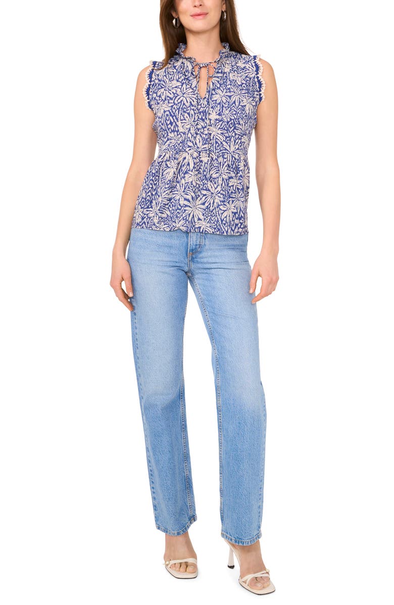 CeCe Tie Neck Sleeveless Top, Alternate, color, 