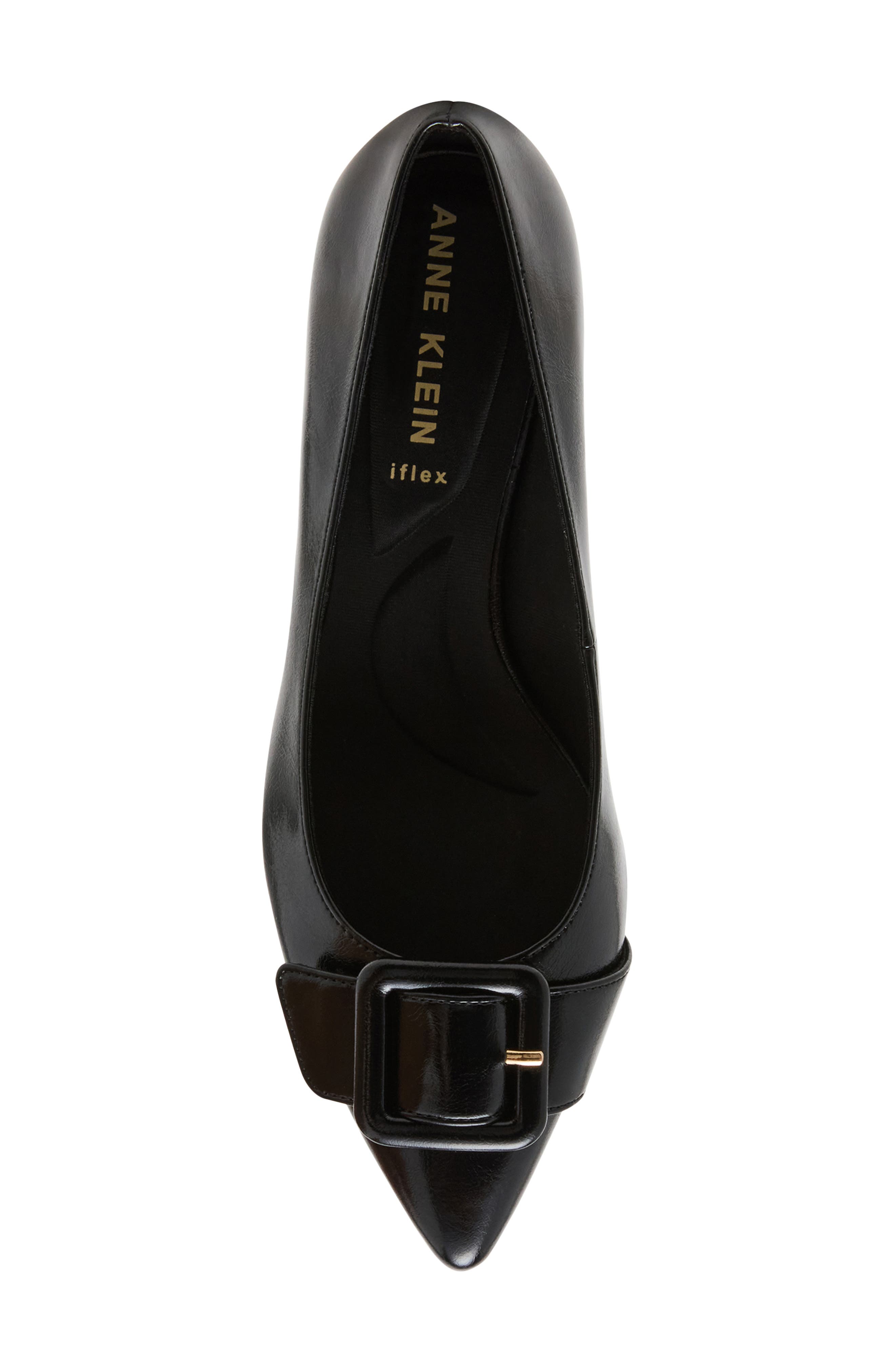 Anne Klein Senara Buckle Pointed Toe Pump, Alternate, color, 
