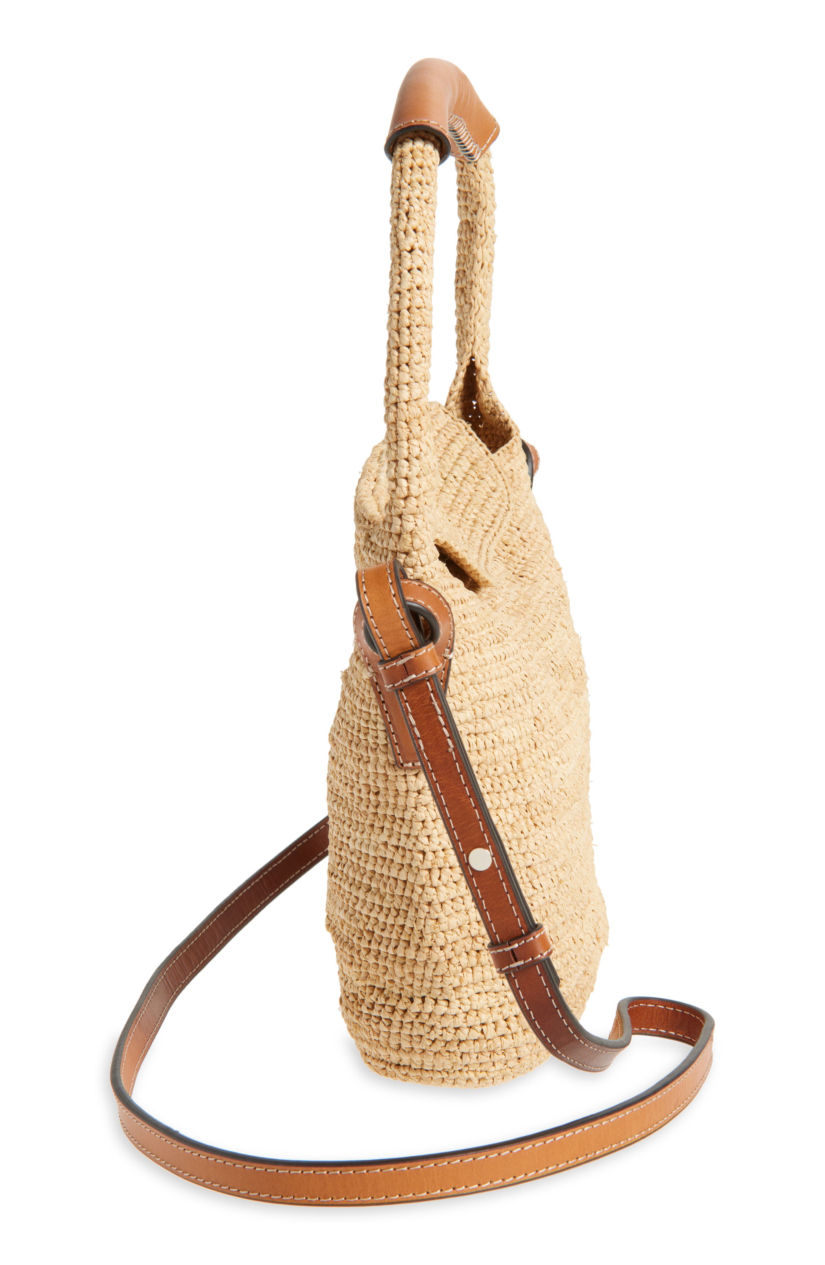 Helen Kaminski Yala Raffia Mini Shoulder Bag, Alternate, color, Natural/ Cotto