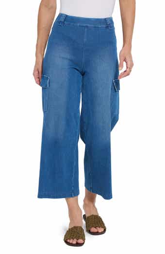 Erin West High Waist Crop Wide Leg Utility Pants