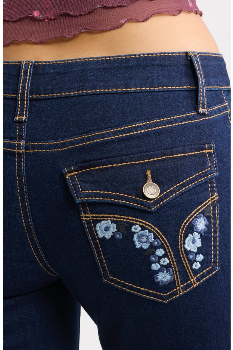 Embroidered Bootcut Jeans, Alternate, color, HIGHLAND WASH