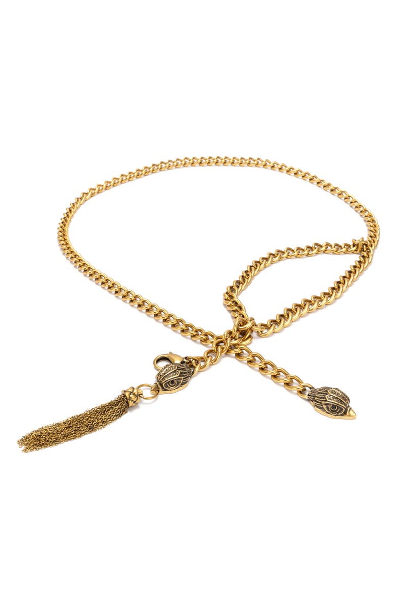 Kurt Geiger London Tassel Chain Belt, Alternate, color, Antique Brass