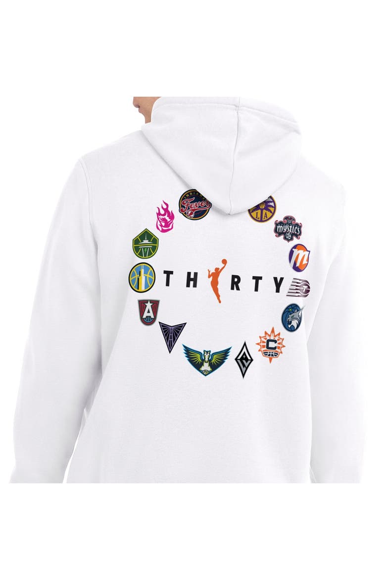 Men's Starter  White WNBA 30th Anniversary Pitcher Pullover Hoodie, Alternate, color, White